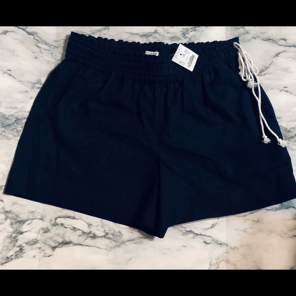 NWT J. Crew Navy Linen Shorts